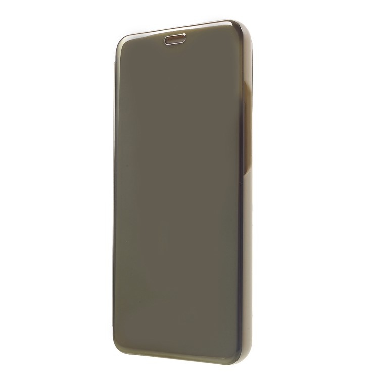 Electroplating Mirror Surface View Window Leather Stand Phone Case for Huawei nova 3i / P Smart+ - Gold-3