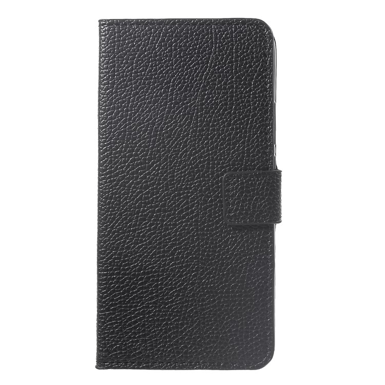 Litchi Peau Cuir PU Portefeuille Magnétique Support Téléphone Shell Pour Huawei Compagnon 20 Lite - Noir-3