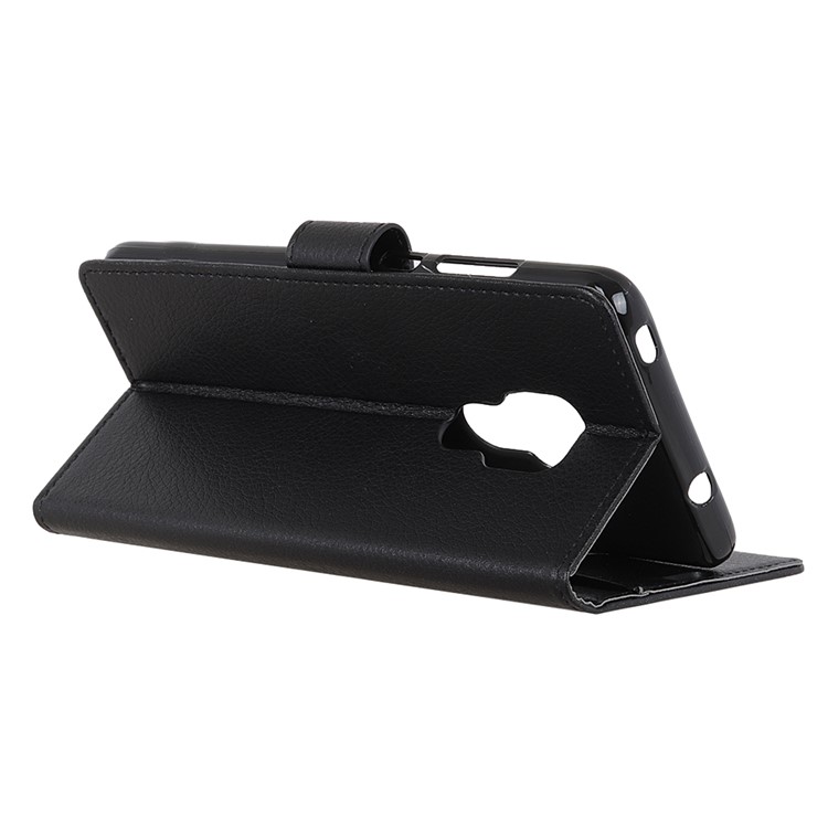 Lichia Pele Carteira Estojo De Couro Para Huawei Mate 20 - Preto-6