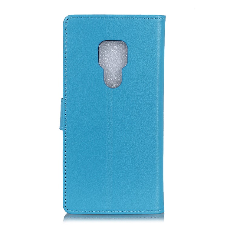 Litchi Skin Leather Wallet Case for Huawei Mate 20 - Blue-4