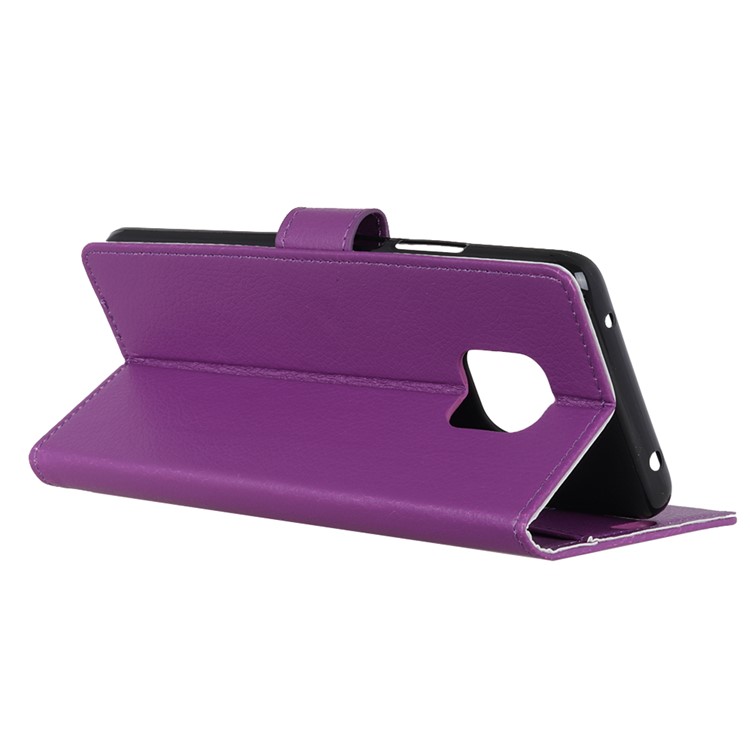 Litchi Skin Magnetic Leather Stand Cover for Huawei Mate 20 Pro - Purple-6