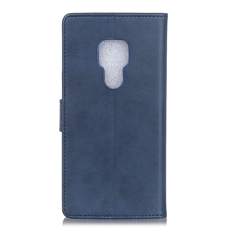 Matte PU Leather Shell Wallet Stand Cell Phone Case for Huawei Mate 20 - Blue-6