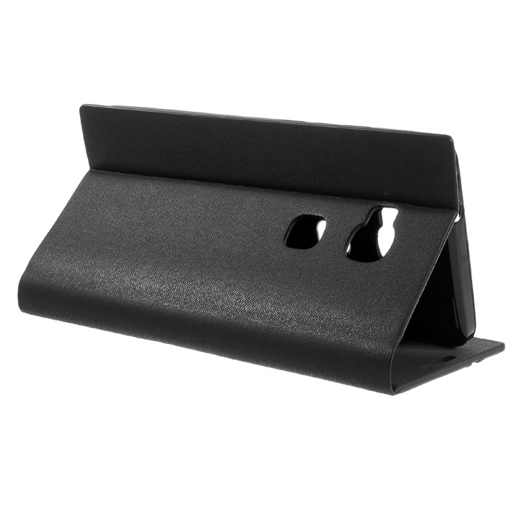 Dual-color Leather Card Holder Phone Case for Huawei Honor 5X/X5/GR5 - Black-5