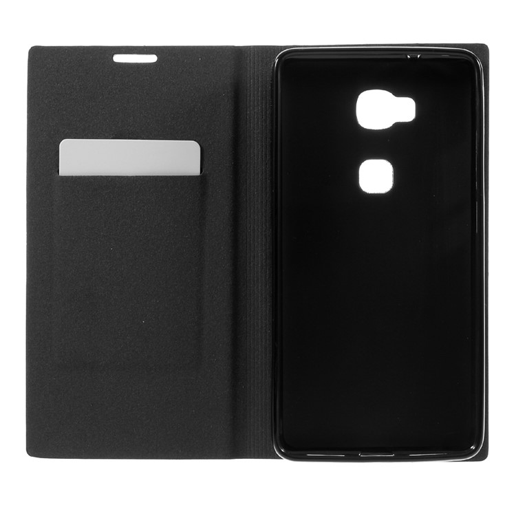 Dual-color Leather Card Holder Phone Case for Huawei Honor 5X/X5/GR5 - Black-6