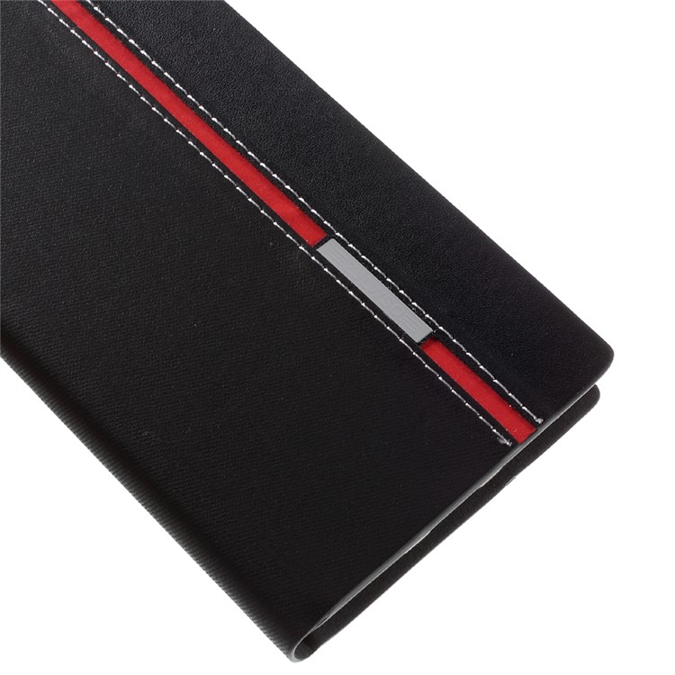Dual-color Leather Card Holder Phone Case for Huawei Honor 5X/X5/GR5 - Black-7
