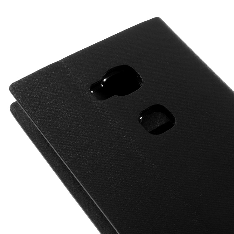 Dual-color Leather Card Holder Phone Case for Huawei Honor 5X/X5/GR5 - Black-8