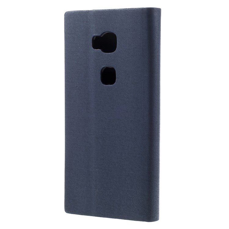 Dual-color Leather Card Holder Phone Case for Huawei Honor 5X/X5/GR5 - Blue-2
