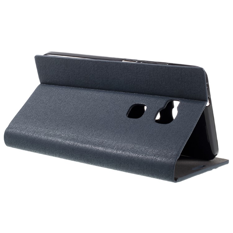 Dual-color Leather Card Holder Phone Case for Huawei Honor 5X/X5/GR5 - Blue-5