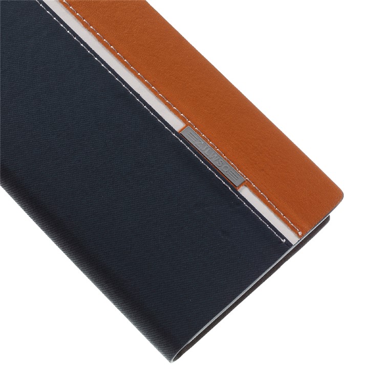 Dual-color Leather Card Holder Phone Case for Huawei Honor 5X/X5/GR5 - Blue-8