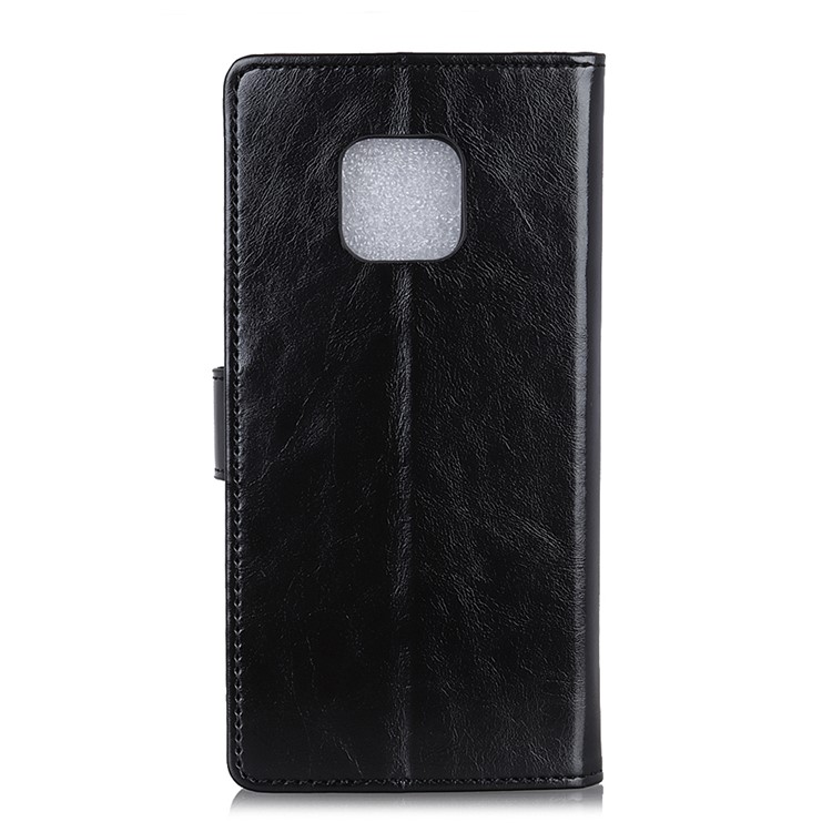 For Mate 20 Pro Crazy Horse Leather Wallet Phone Casing - Black-5