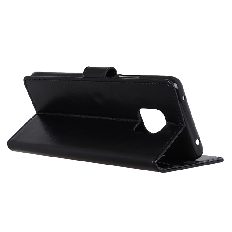 For Mate 20 Pro Crazy Horse Leather Wallet Phone Casing - Black-7