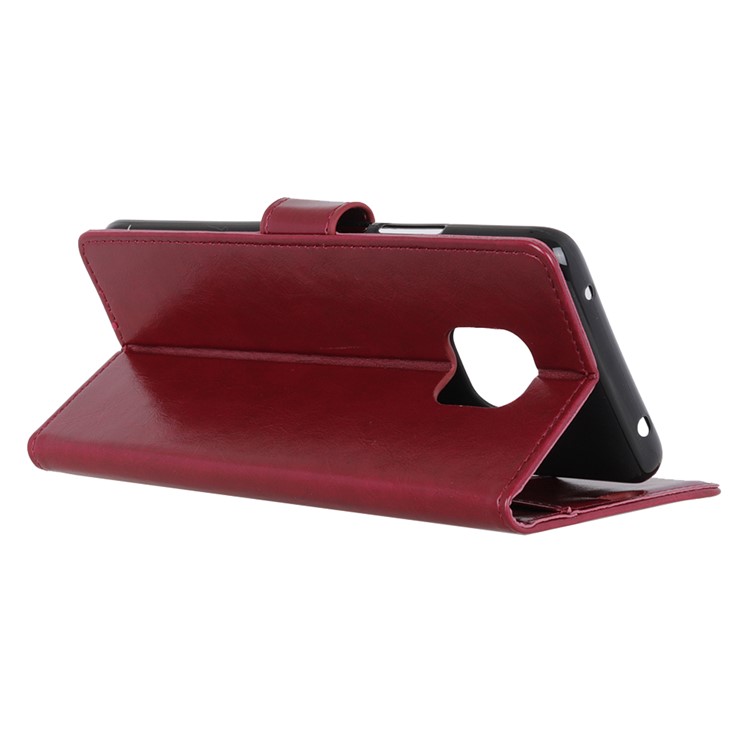 For Huawei Mate 20 Pro Crazy Horse Leather Wallet Phone Shell with Stand - Red-7
