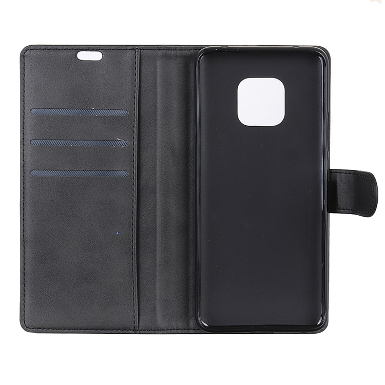 For Huawei Mate 20 Pro Matte PU Leather Wallet Magnetic Protective Case - Black-8