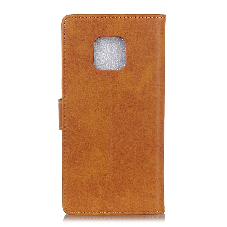 For Huawei Mate 20 Pro Matte PU Leather Wallet Magnetic Protective Shell Case - Brown-7