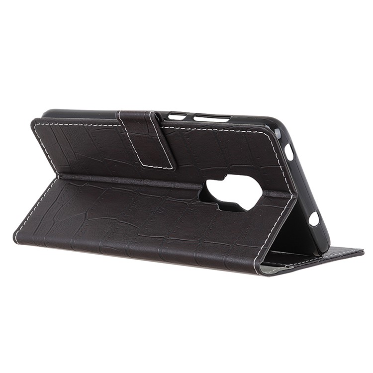 Vintage Crocodile Texture PU Leather Wallet Flip Case for Huawei Mate 20 - Black-5