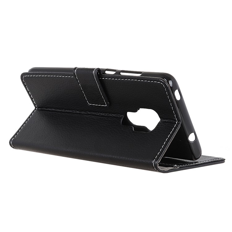 Litchi Texture Wallet Stand Leather Phone Case for Huawei Mate 20 - Black-5