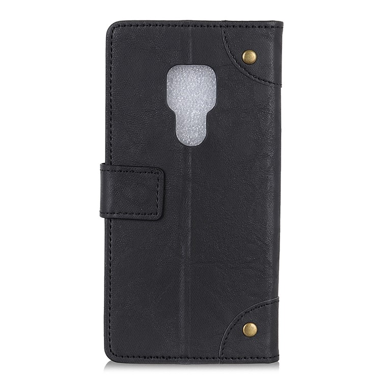 Retro Style Leather Wallet Folio Accessory Case for Huawei Mate 20 - Black-7