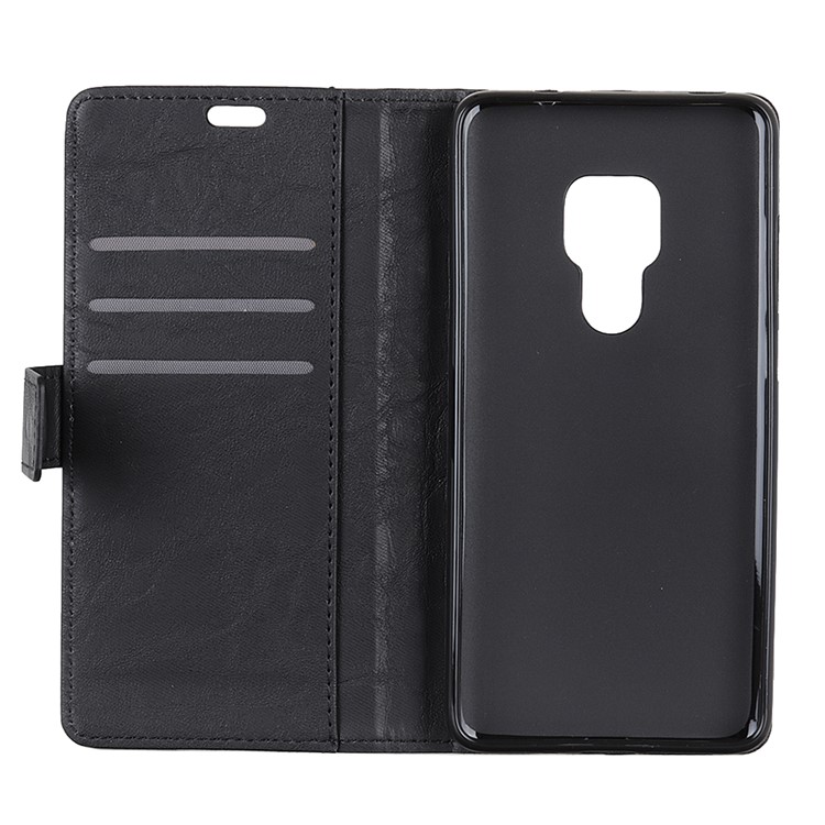 Retro Style Leather Wallet Folio Accessory Case for Huawei Mate 20 - Black-8
