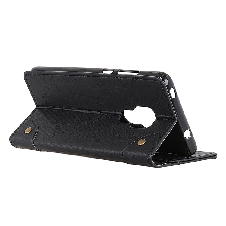Retro Style Leather Wallet Folio Accessory Case for Huawei Mate 20 - Black-9