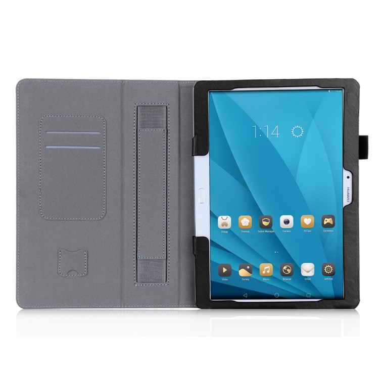 Leather Case with Elastic Hand Strap for Huawei MediaPad M2 10.0 - Black-3