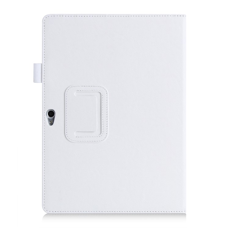 Leather Cover with Elastic Hand Strap for Huawei MediaPad M2 10.0 - White-2