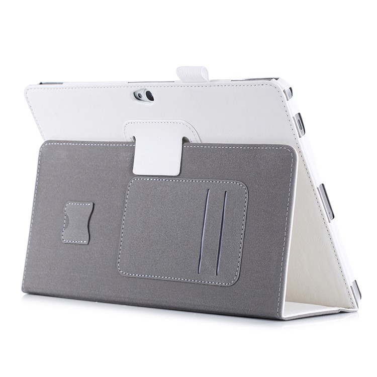 Leather Cover with Elastic Hand Strap for Huawei MediaPad M2 10.0 - White-3