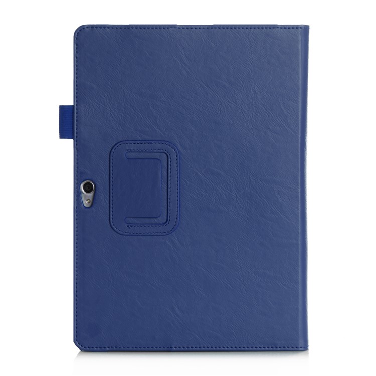 PU Leather Stand Shell with Elastic Hand Strap for Huawei MediaPad M2 10.0 - Blue-2