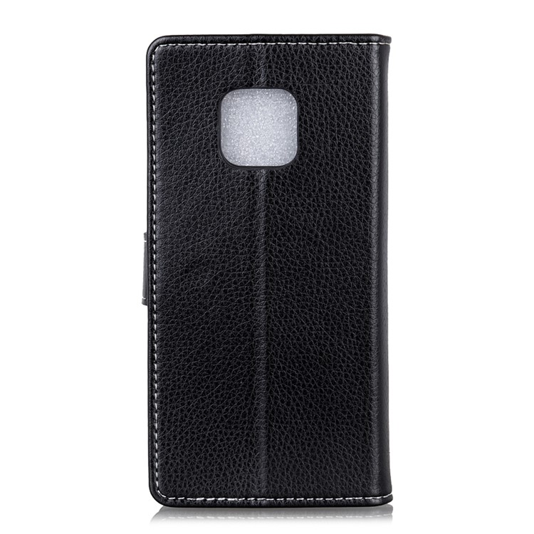 Litchi Texture Wallet Stand Leather Phone Case for Huawei Mate 20 Pro - Black-3