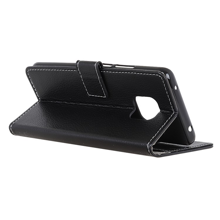 Litchi Texture Wallet Stand Leather Phone Case for Huawei Mate 20 Pro - Black-5