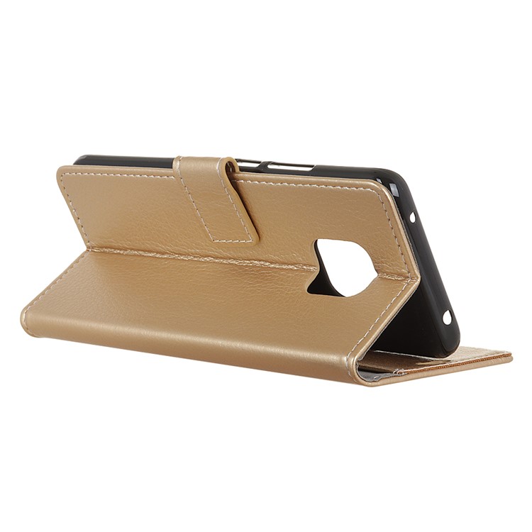 For Huawei Mate 20 Pro Litchi Grain Wallet Stand Leather Phone Case - Gold-4