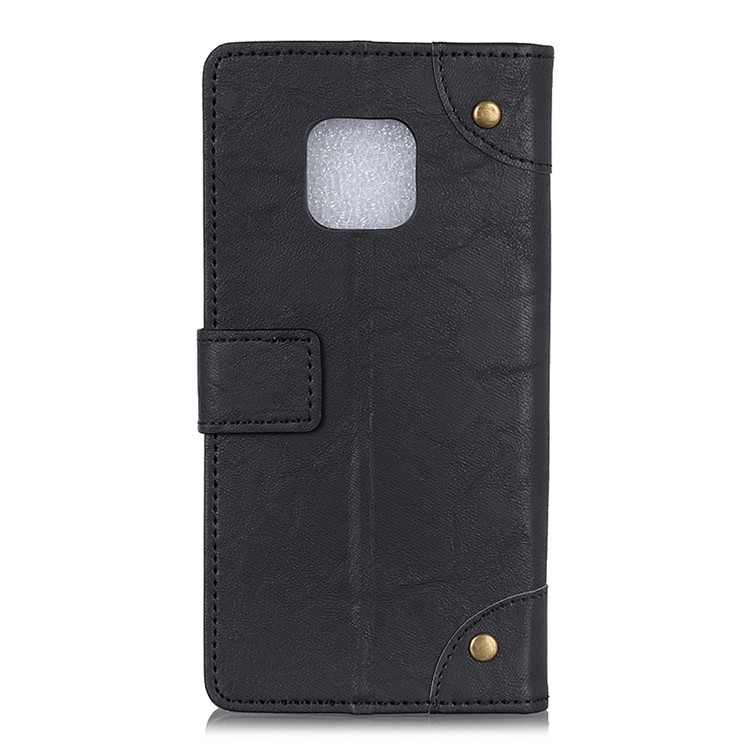 Retro Style Leather Wallet Phone Case for Huawei Mate 20 Pro - Black-7