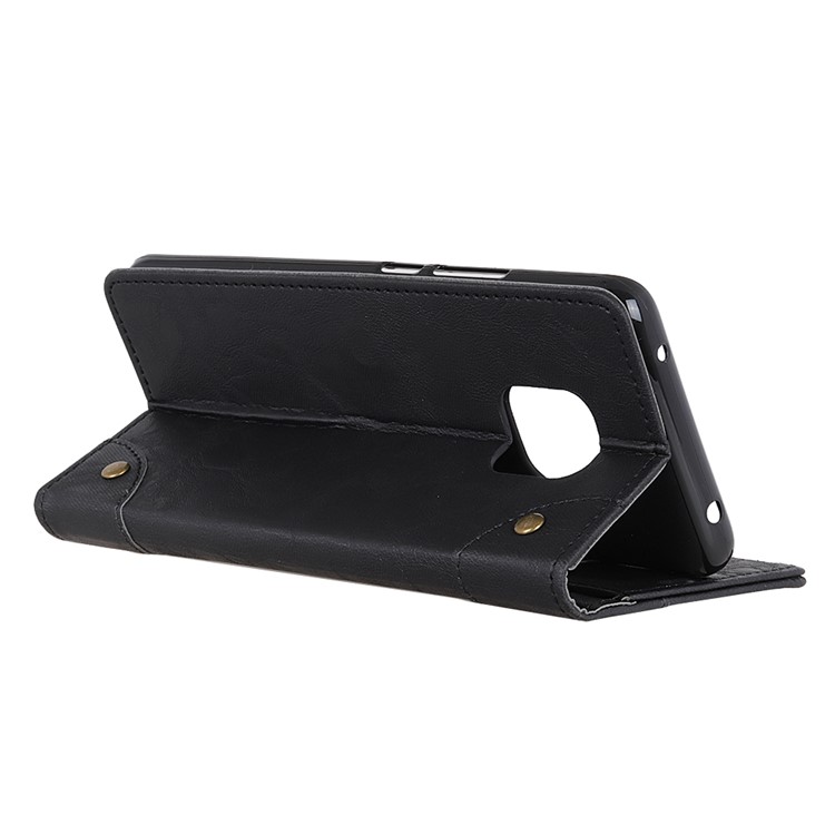 Retro Style Leather Wallet Phone Case for Huawei Mate 20 Pro - Black-9