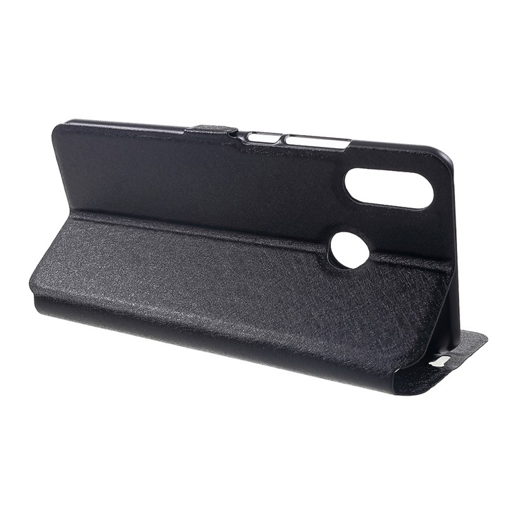 Silk Texture Dual Window Leather Case for Huawei nova 3i / P Smart Plus - Black-4