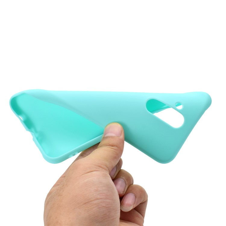 Solid Color Matte TPU Back Mobile Phone Case for Huawei Mate 20 Lite - Cyan-5