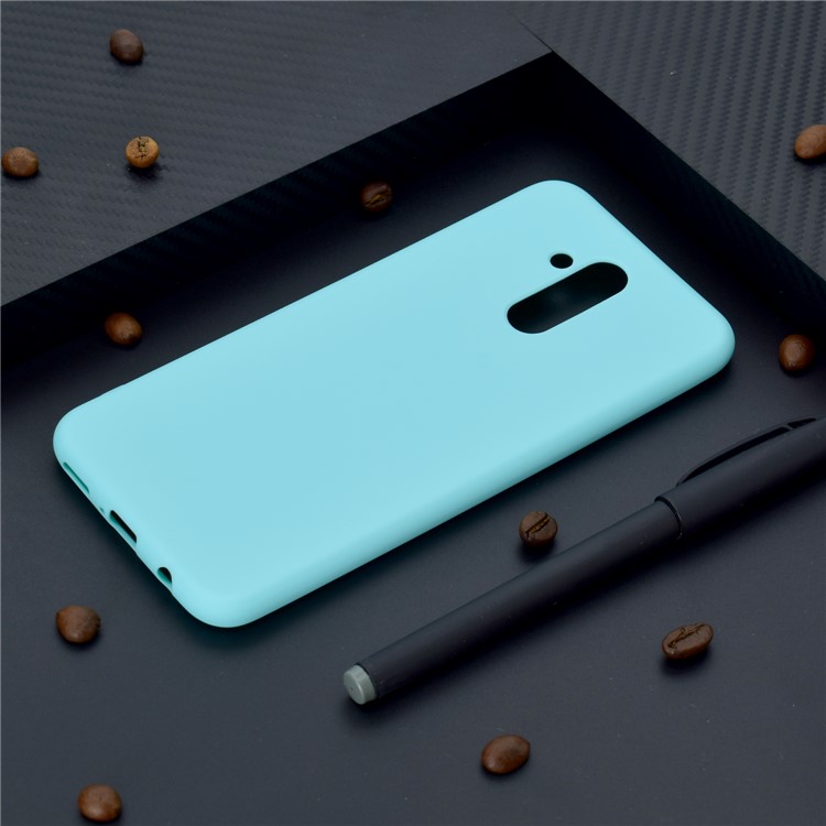 Solid Color Matte TPU Back Mobile Phone Case for Huawei Mate 20 Lite - Cyan-6