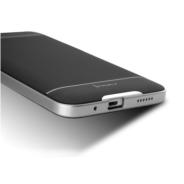 IPAKY PC + TPU Hybrid Case Cover for Huawei Honor Play 4X - Silver-3