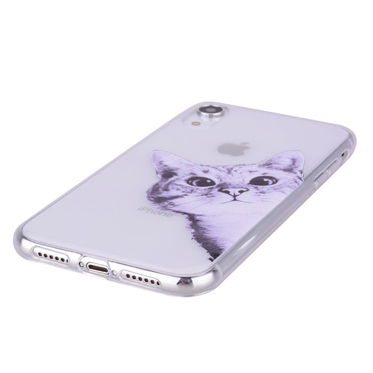 Pattern Printing TPU Case for iPhone XR 6.1 inch - Cat-4