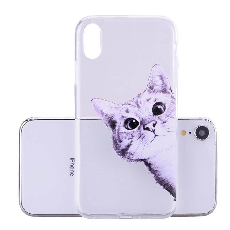 Pattern Printing TPU Case for iPhone XR 6.1 inch - Cat-6