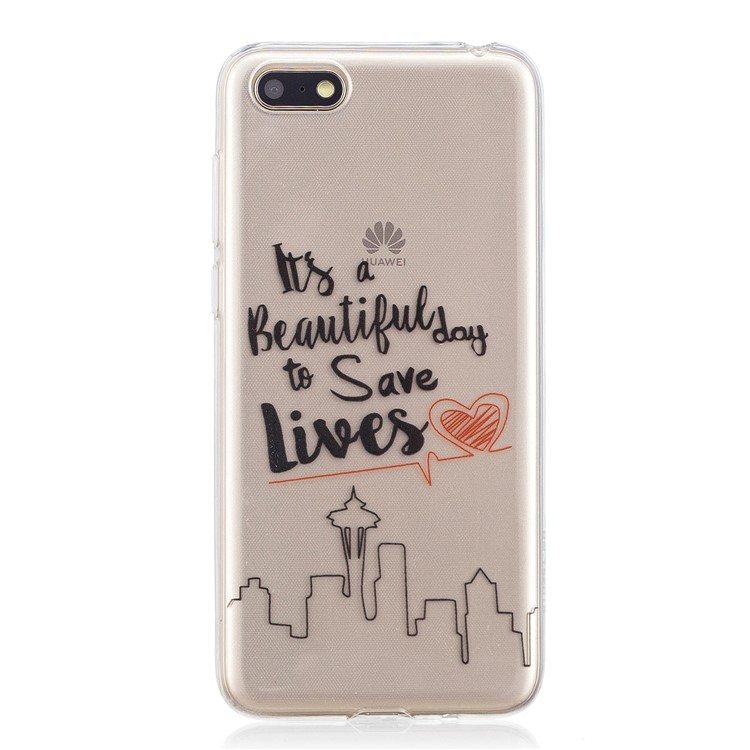 Pattern Printing Soft TPU Cover for Huawei Y5 (2018) / Y5 Prime (2018) / Honor 7s / Play 7 - Life Quote-1