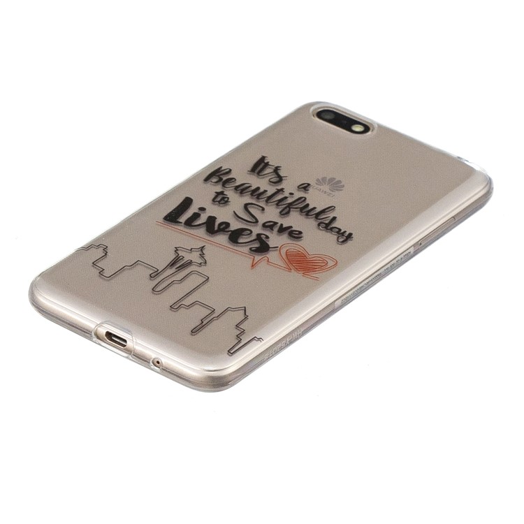Pattern Printing Soft TPU Cover for Huawei Y5 (2018) / Y5 Prime (2018) / Honor 7s / Play 7 - Life Quote-2