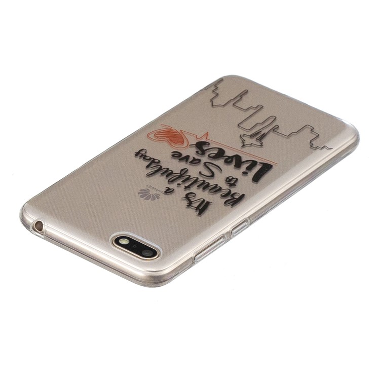 Pattern Printing Soft TPU Cover for Huawei Y5 (2018) / Y5 Prime (2018) / Honor 7s / Play 7 - Life Quote-3