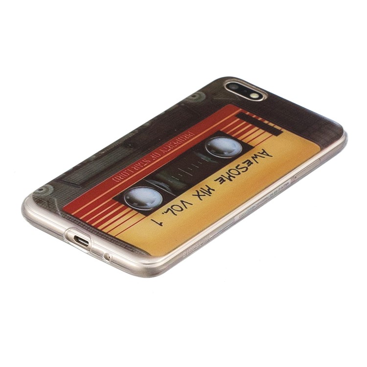 Pattern Printing Soft TPU Phone Shell for Huawei Y5 (2018) / Y5 Prime (2018) / Honor 7s / Play 7 - Cassette Tape-2