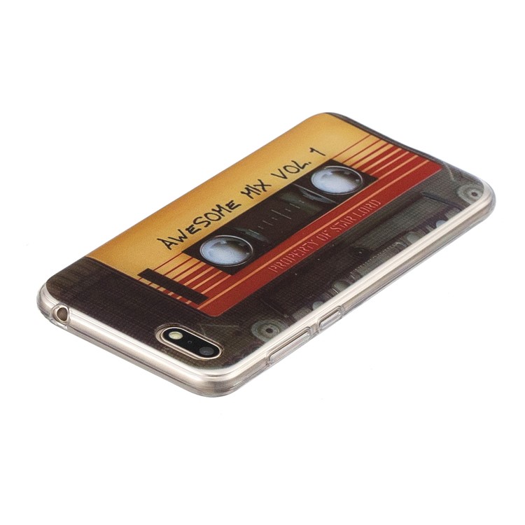 Pattern Printing Soft TPU Phone Shell for Huawei Y5 (2018) / Y5 Prime (2018) / Honor 7s / Play 7 - Cassette Tape-3