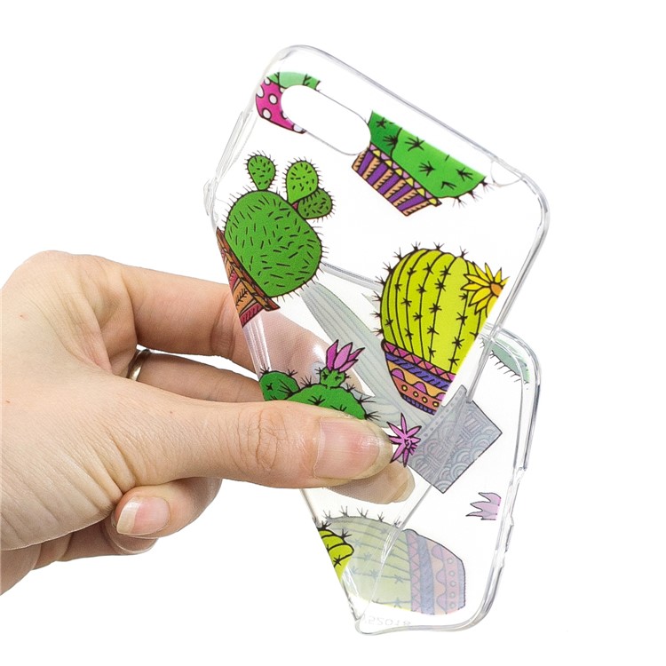 Pattern Printing Soft TPU Phone Case for Huawei Y5 (2018) / Y5 Prime (2018) / Honor 7s / Play 7 - Cactus-4