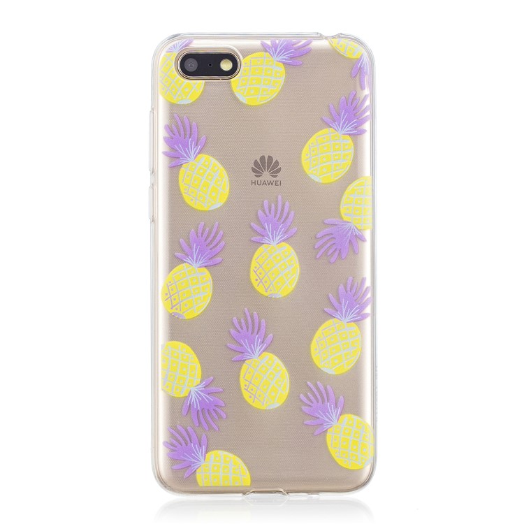 Pattern Printing Soft TPU Mobile Cover for Huawei Y5 (2018) / Y5 Prime (2018) / Honor 7s / Play 7 - Pineapple-1