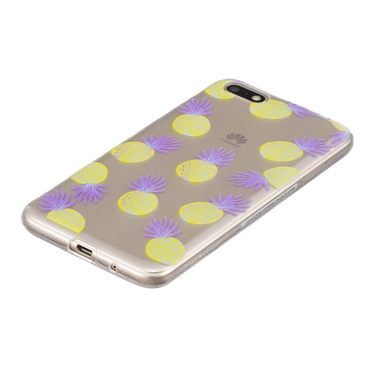 Pattern Printing Soft TPU Mobile Cover for Huawei Y5 (2018) / Y5 Prime (2018) / Honor 7s / Play 7 - Pineapple-2