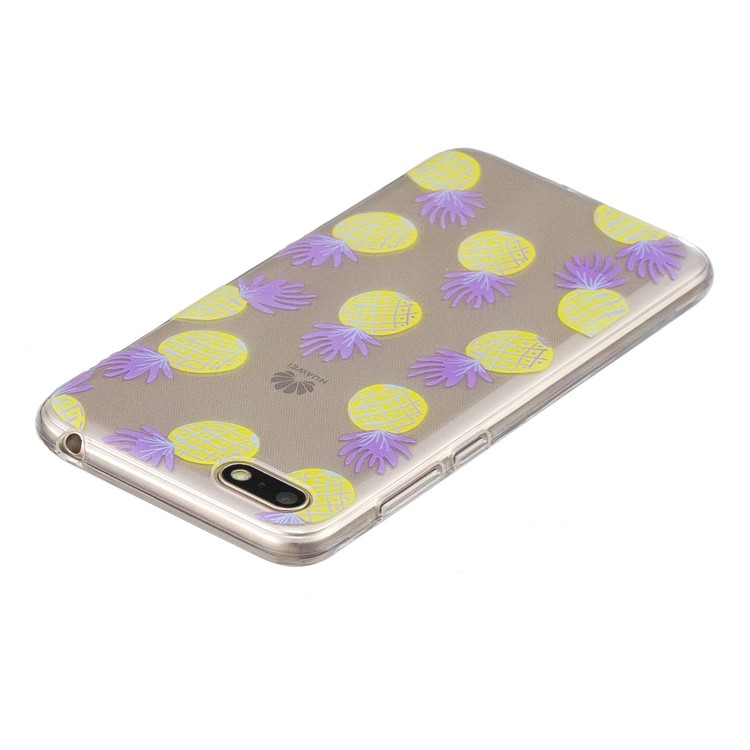 Pattern Printing Soft TPU Mobile Cover for Huawei Y5 (2018) / Y5 Prime (2018) / Honor 7s / Play 7 - Pineapple-3