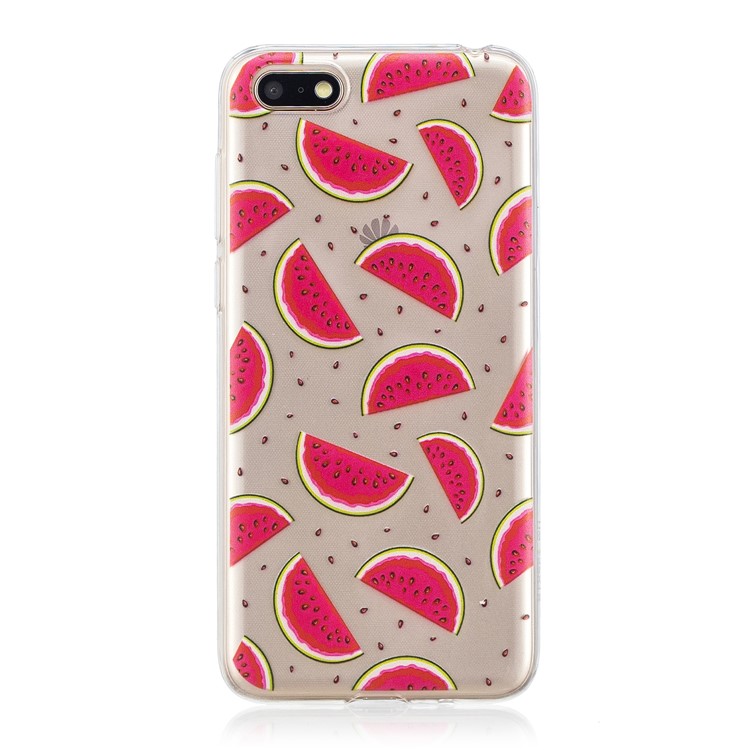 Pattern Printing Soft TPU Mobile Phone Casing for Huawei Y5 (2018) / Y5 Prime (2018) / Honor 7s / Play 7 - Watermelon-1