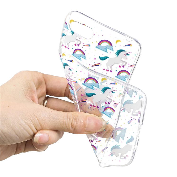 Pattern Printing Soft TPU Protective Cover for Huawei Y5 (2018) / Y5 Prime (2018) / Honor 7s / Play 7 - Unicorns and Rainbows-3