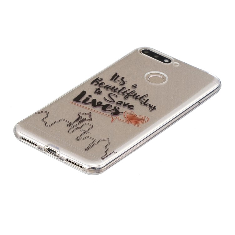 Pattern Printing Flexible TPU Cover for Huawei Y6 (2018) / Honor 7A (without Fingerprint Sensor) - Life Quote-2